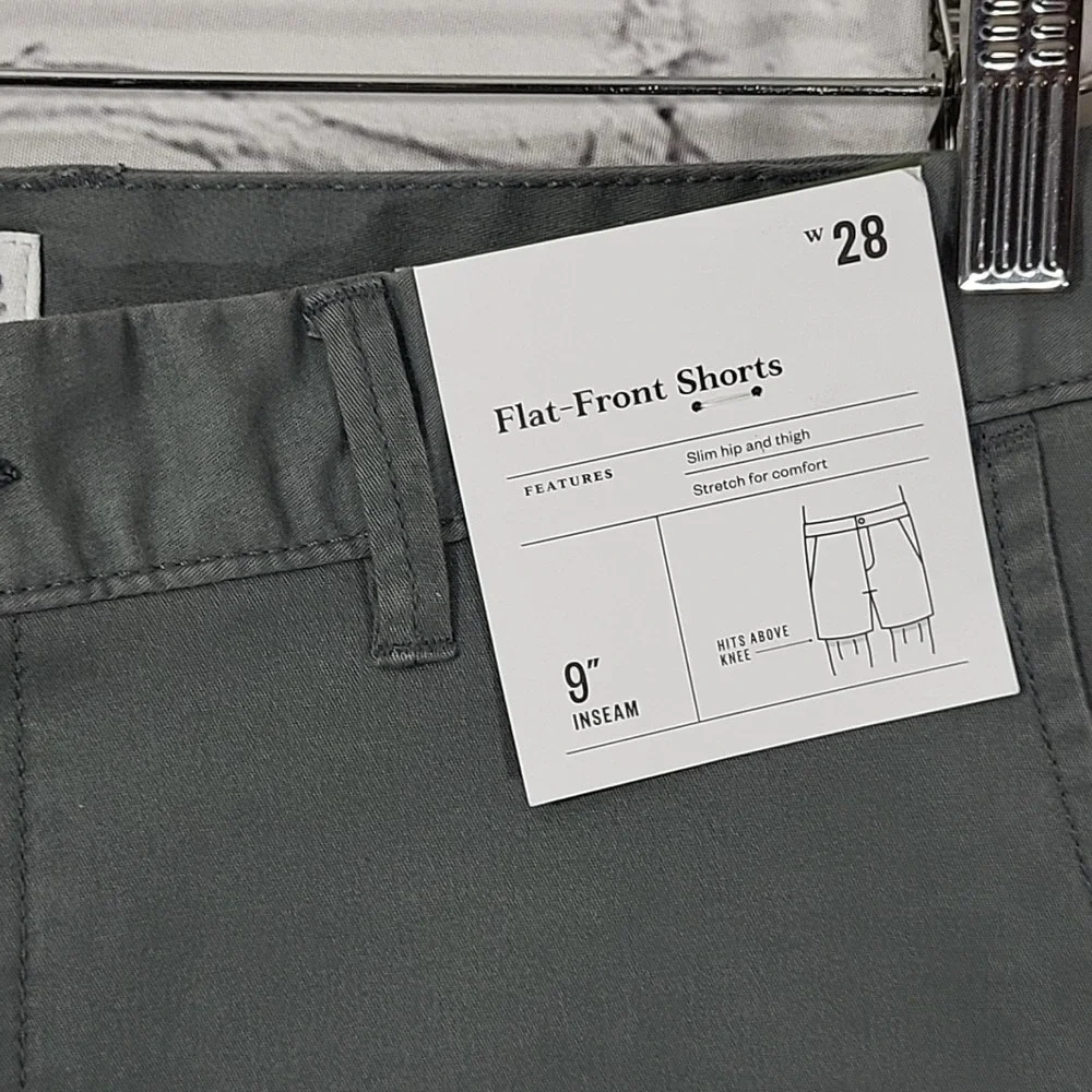 Goodfellow Shorts‎ Mens 28 Gray Flat Front Hits Above Knee Chino NWT New